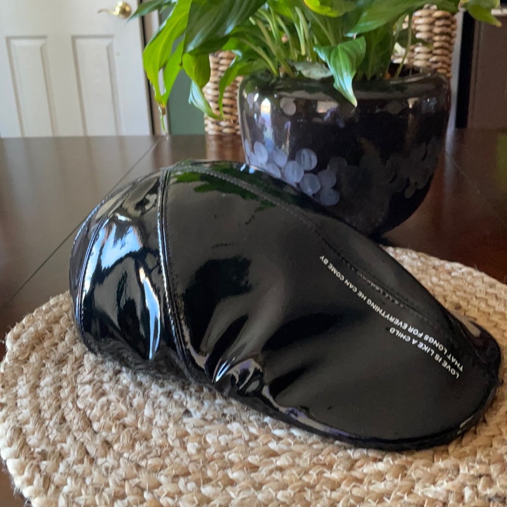 Burberry Patent Leather Hat -New- 100% Authentic